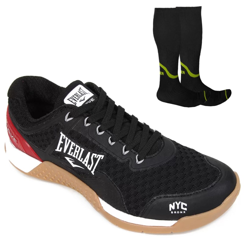Kit Tênis Everlast Cave Masculino + Par de Meia de Compressão Kit Tênis Everlast Cave Masculino + Par de Meia de Compressão