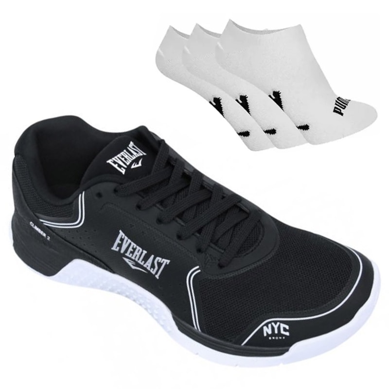 Kit Tênis Everlast Climber III Masculino + 3 Pares de Meia Kit Tênis Everlast Climber III Masculino + 3 Pares de Meia