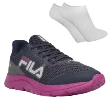 Kit Tênis Fila Athlon Infantil + Par De Meia