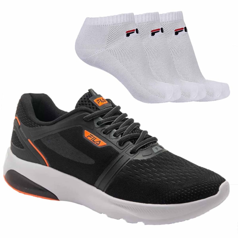 Kit Tênis Fila Attention + 3 Pares de Meia Fila Kit Tênis Fila Attention + 3 Pares de Meia Fila