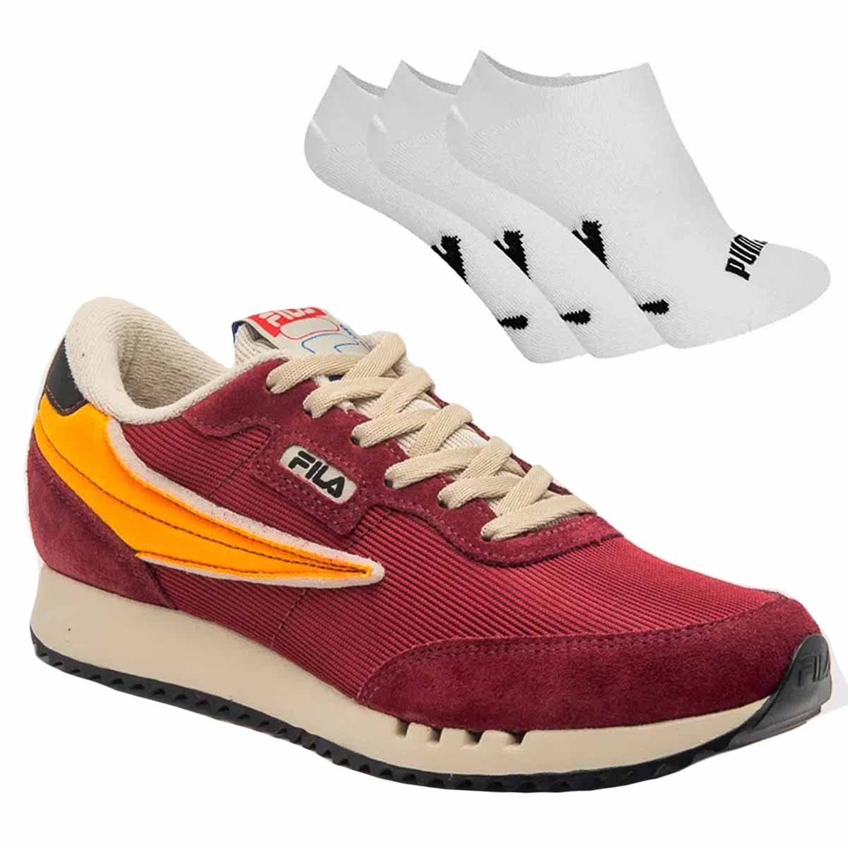 Kit T nis Fila F 1911 Masculino 3 Pares de Meia Puma Esporte Legal