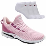 Kit Tênis Fila K4 Knit Feminino + 3 Pares de Meia Fila