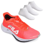 Kit Tênis Fila Racer Carbon Feminino + 3 Pares de Meias