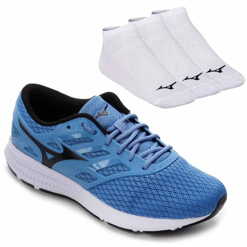 Kit Tênis Mizuno Action Masculino + 3 Pares de Meia Kit Tênis Mizuno Action Masculino + 3 Pares de Meia