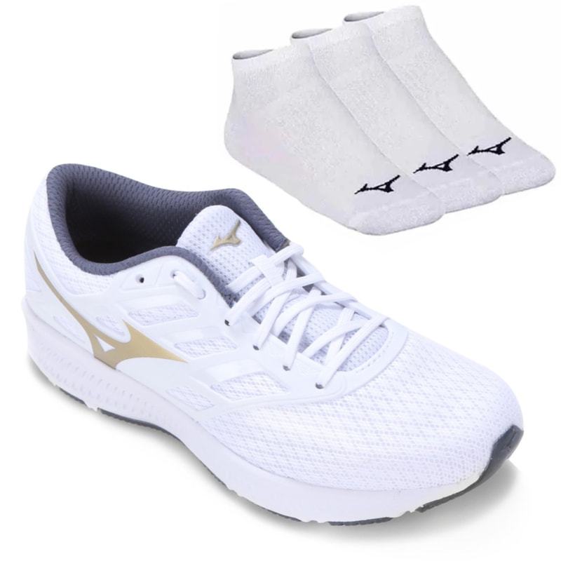 Kit Tênis Mizuno Action Masculino + 3 Pares de Meia Kit Tênis Mizuno Action Masculino + 3 Pares de Meia