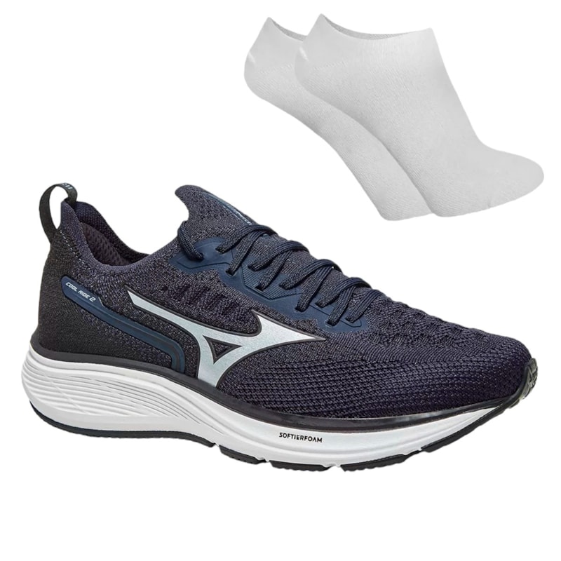 Kit Tênis Mizuno Cool Ride 2 Masculino + Par De Meia