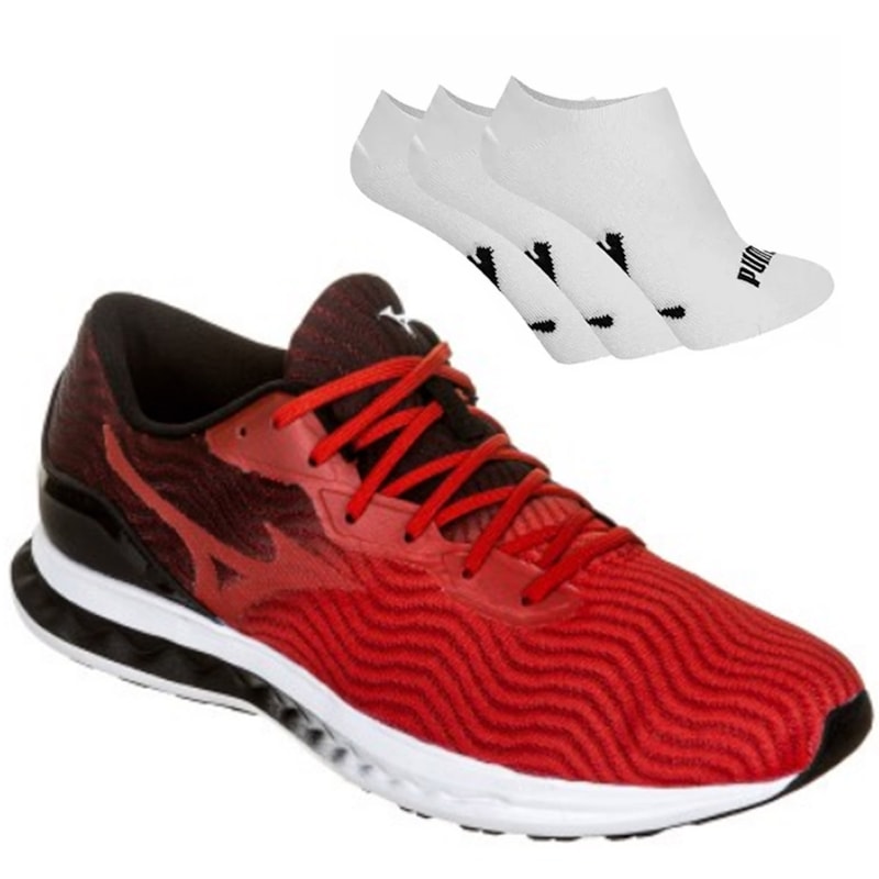 Kit Tênis Mizuno Glow Masculino + 3 Pares de Meia Kit Tênis Mizuno Glow Masculino + 3 Pares de Meia