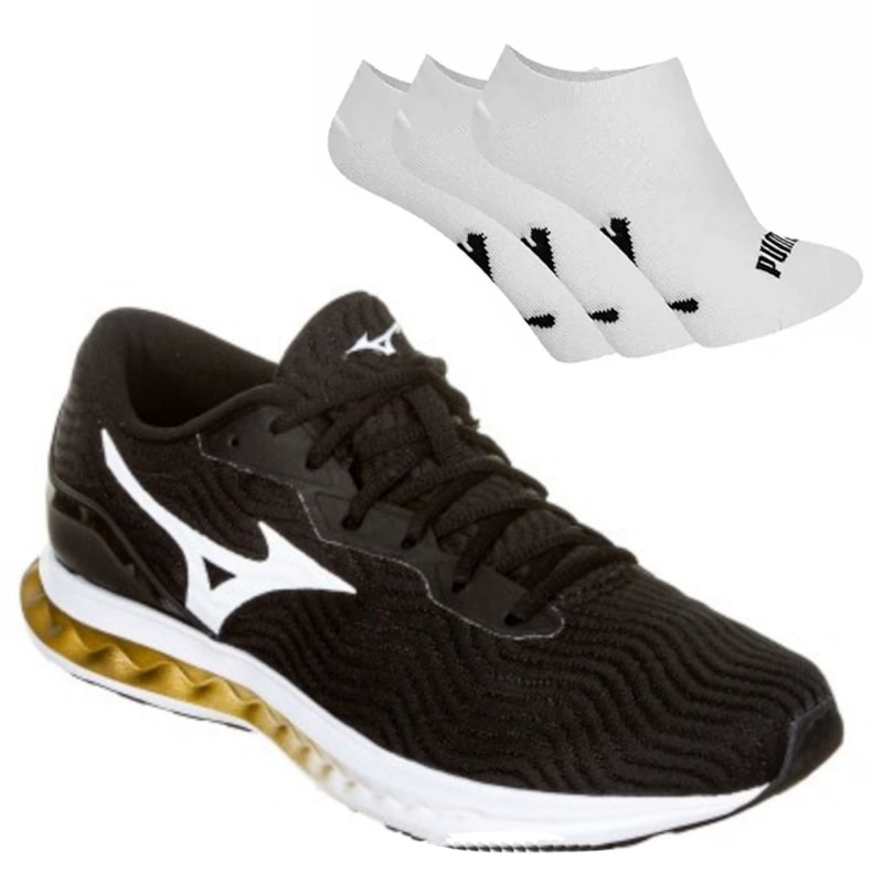 Kit Tênis Mizuno Glow Masculino + 3 Pares de Meia Kit Tênis Mizuno Glow Masculino + 3 Pares de Meia