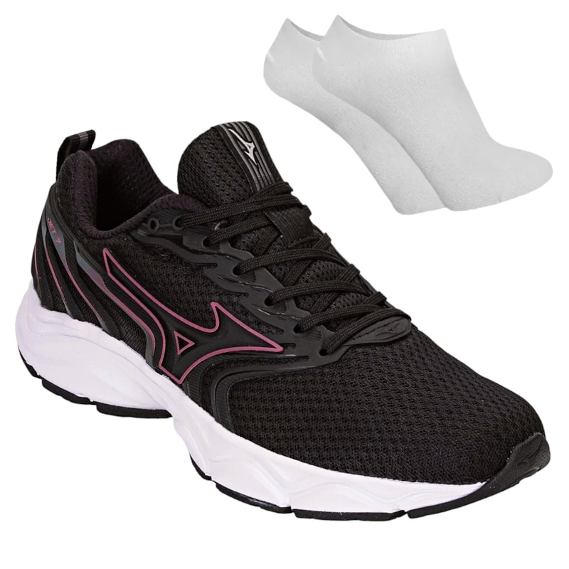 Kit Tênis Mizuno Jet 7 Feminino + Par De Meia