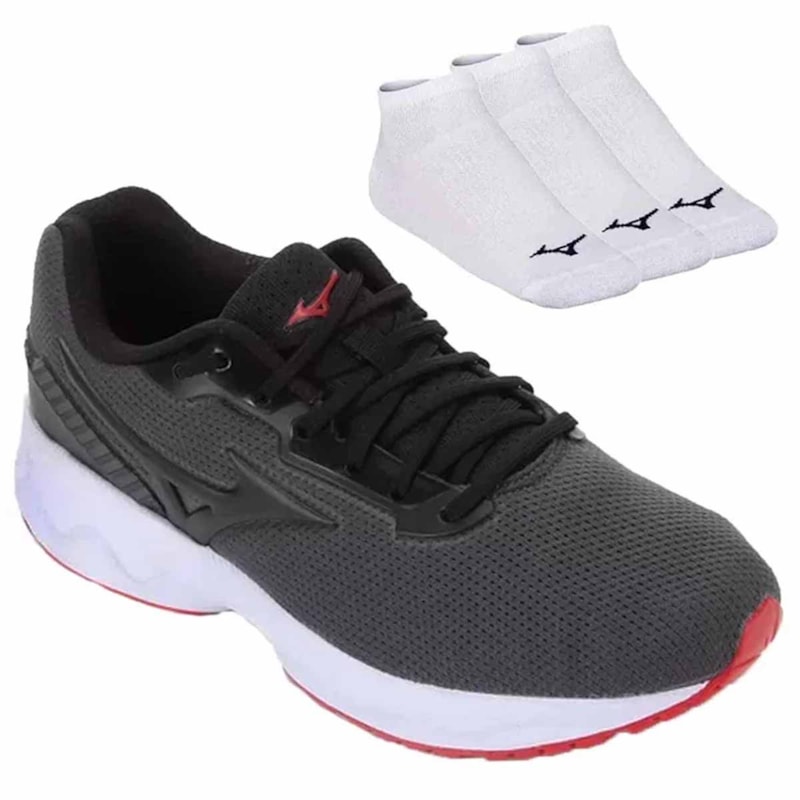 Kit Tênis Mizuno Space Masculino + 3 Pares de Meia Kit Tênis Mizuno Space Masculino + 3 Pares de Meia