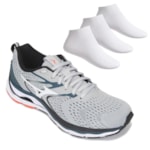 Kit Tênis Mizuno Wave Dynasty 4 Masculino + 3 Pares de Meias