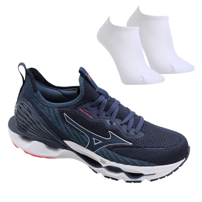 Kit Tênis Mizuno Wave Endeavor Masculino + Par de Meia