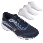 Kit Tênis Mizuno Wave Falcon 4 Feminino + 3 Pares de Meias