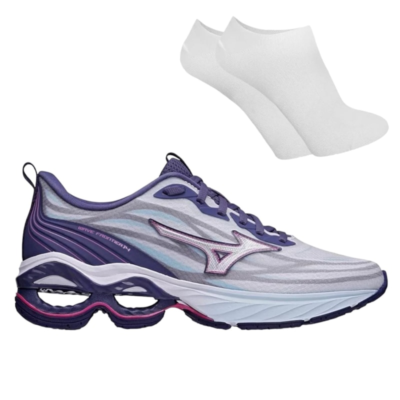 Kit Tênis Mizuno Wave Frontier 14 Feminino + Meia