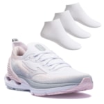 Kit Tênis Mizuno Wave Laser Feminino + 3 Pares de Meias