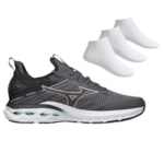 Kit Tênis Mizuno Wave Legend 2 Feminino + 3 Pares de Meias