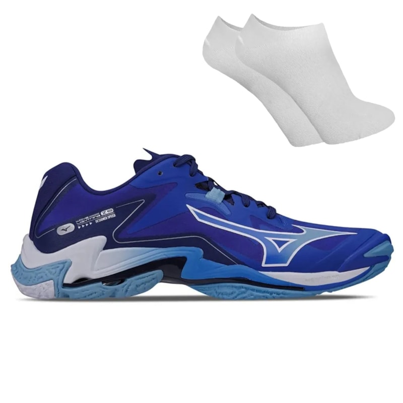 Kit Tênis Mizuno Wave Lightning Z8 Masculino + Par De Meia