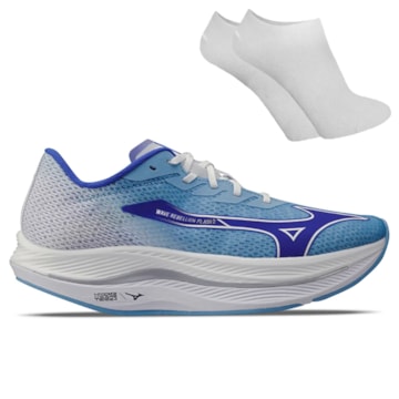 Kit Tênis Mizuno Wave Rebellion Flash 2 Masculino + Par De Meia