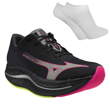 Kit Tênis Mizuno Wave Rebellion Flash 2 Masculino + Par De Meia