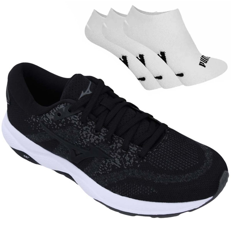Kit Tênis Mizuno Way Masculino + 3 Pares de Meia Kit Tênis Mizuno Way Masculino + 3 Pares de Meia