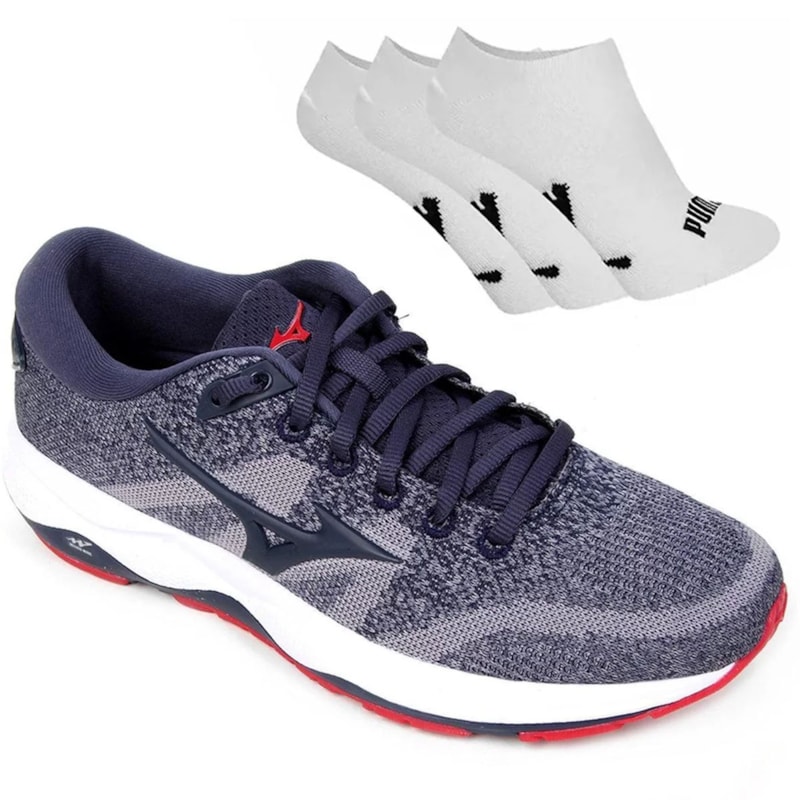 Kit Tênis Mizuno Way Masculino + 3 Pares de Meia