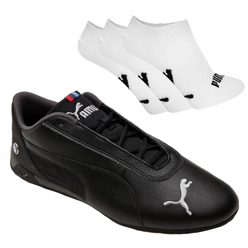 Kit Tênis Puma BMW Motorsport R-Cat Masculino + 3 Pares de Meia Kit Tênis Puma BMW Motorsport R-Cat Masculino + 3 Pares de Meia