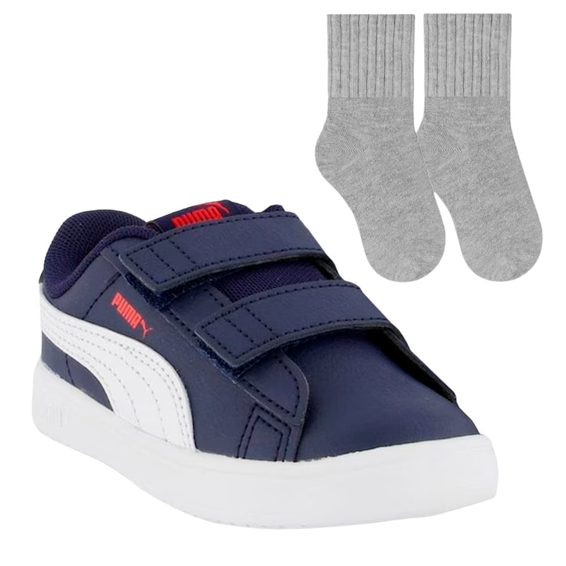 Kit Tênis Puma Rickie Classic V Infantil + Meia