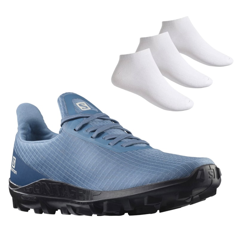 Kit Tênis Salomon Gripster Masculino + 3 Pares de Meias Kit Tênis Salomon Gripster Masculino + 3 Pares de Meias