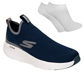 Kit Tênis Skechers Go Run Elevate Masculino + Par De Meia