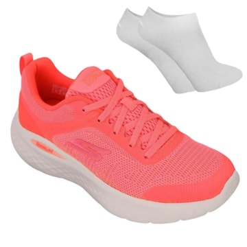 Kit Tênis Skechers Go Run Lite Feminino + Par De Meia