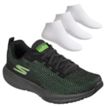 Kit Tênis Skechers Go Run SuperSonic Masculino + 3 Pares de Meias