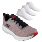 Kit Tênis Skechers Go Run SuperSonic Masculino + 3 Pares de Meias