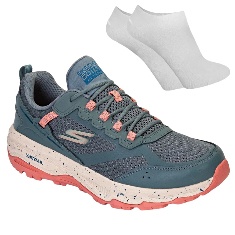 Kit Tênis Skechers Go Run Trail Altitude Feminino + Par De Meia