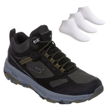 Kit Tênis Skechers Go Run Trail Masculino + 3 Pares de Meias