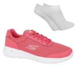 Kit Tênis Skechers Go Walk Joy Feminino + Par De Meia