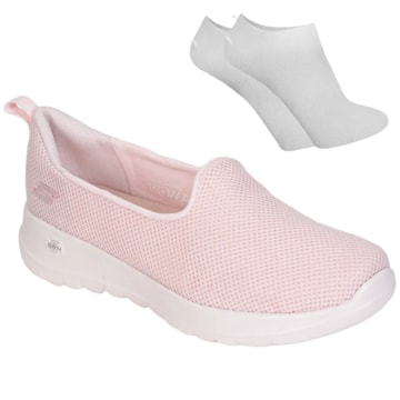 Kit Tênis Skechers Go Walk Joy Feminino + Par De Meia