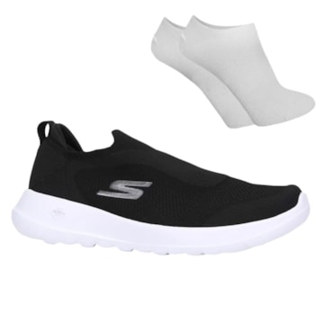 Kit Tênis Skechers Go Walk Joy True Idea Feminino + Par De Meia