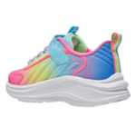 Kit Tênis Skechers S Lights Rainbow Cruisers Infantil + Par De Meia