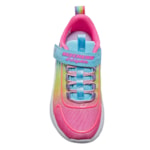 Kit Tênis Skechers S Lights Rainbow Cruisers Infantil + Par De Meia