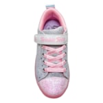 Kit Tênis Skechers S Lights Twinkle Toes Sparks Ice Heather Magic Infantil + Par De Meia