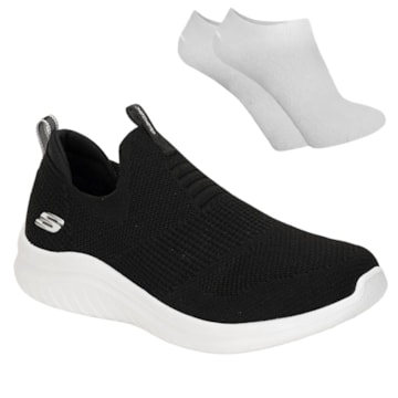 Kit Tênis Skechers Ultra Flex 2.0 Feminino + Par De Meia