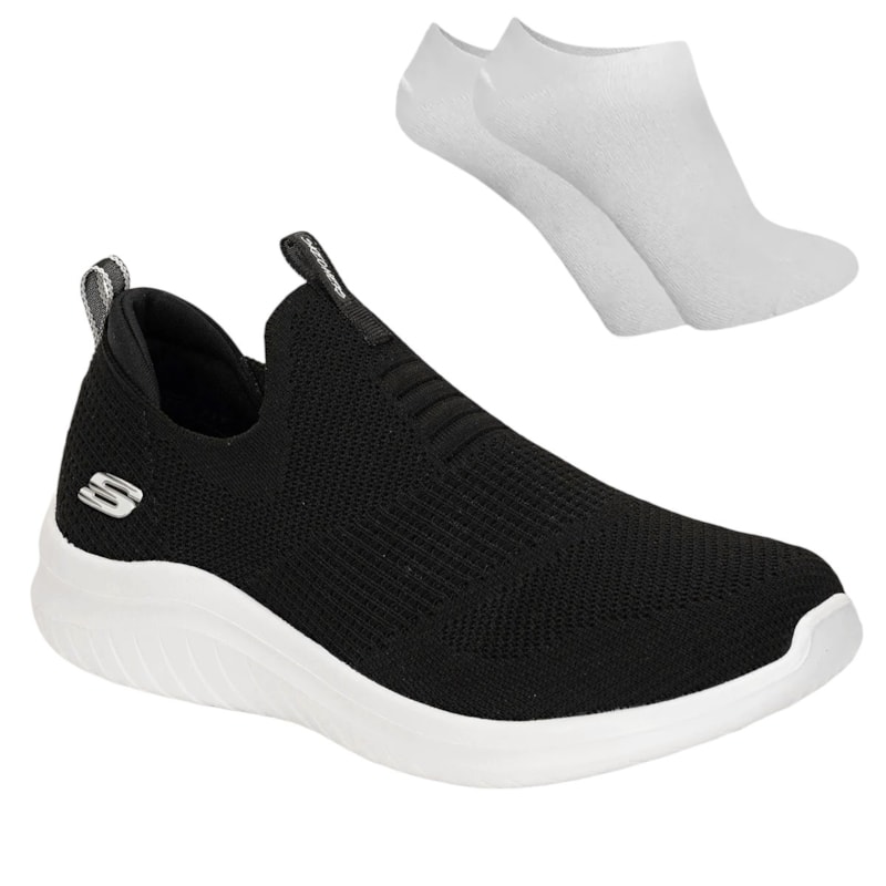 Kit Tênis Skechers Ultra Flex 2.0 Feminino + Par De Meia