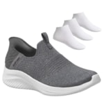 Kit Tênis Skechers Ultra Flex 3.0 Feminino + 3 Pares de Meias