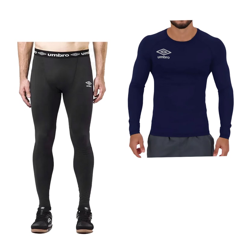 Kit Térmico Umbro Camisa Diamond + Calça Twr Masculino