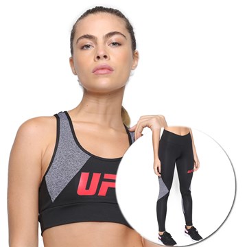 Kit UFC Top + Calça Legging Insert Feminino