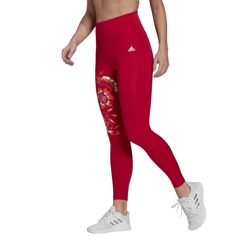 Calça Legging Adidas Yoga Feminina - Vermelho
