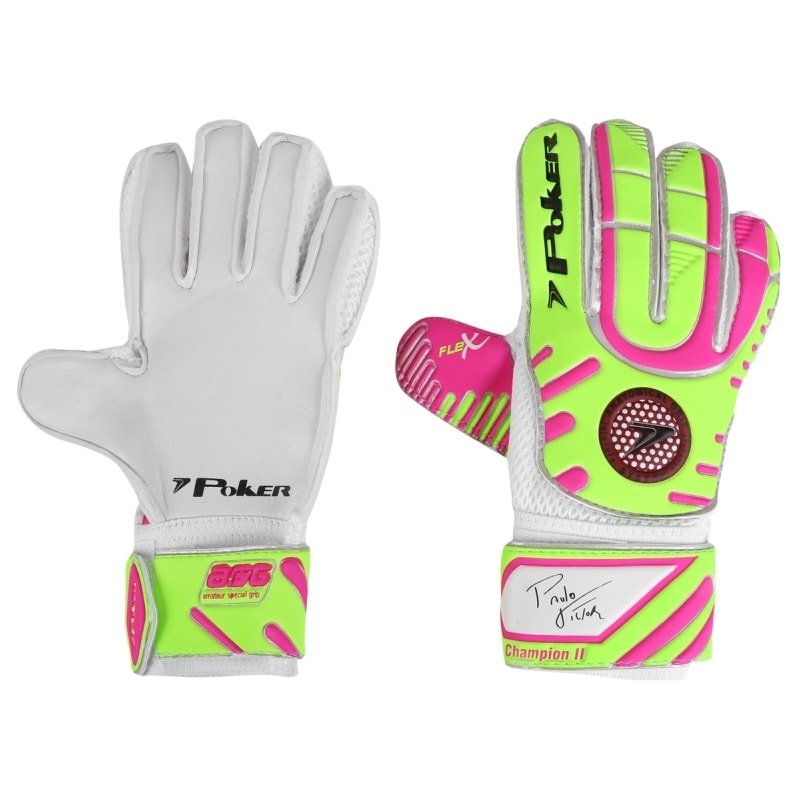 Luva de Goleiro Infantil Poker Champion 2 Pro Silver 1828