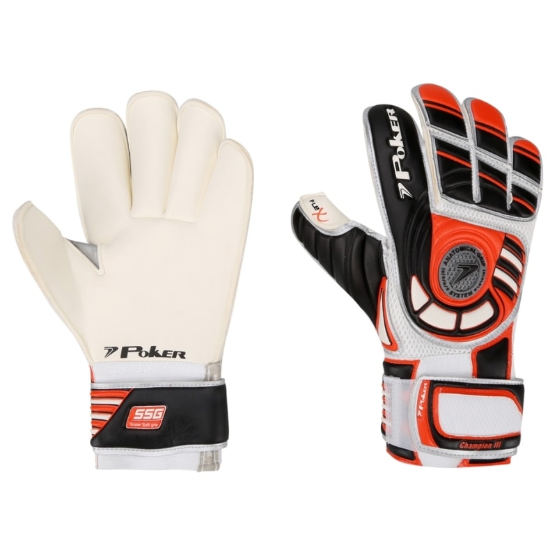Luva de Goleiro Poker Champion 3 Pro Silver 1832 Luva de Goleiro Poker Champion 3 Pro Silver 1832
