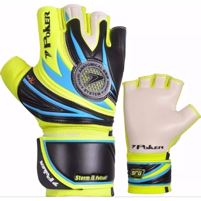 Luva Goleiro Futsal Poker Stormo 2 Pro Silver 1805