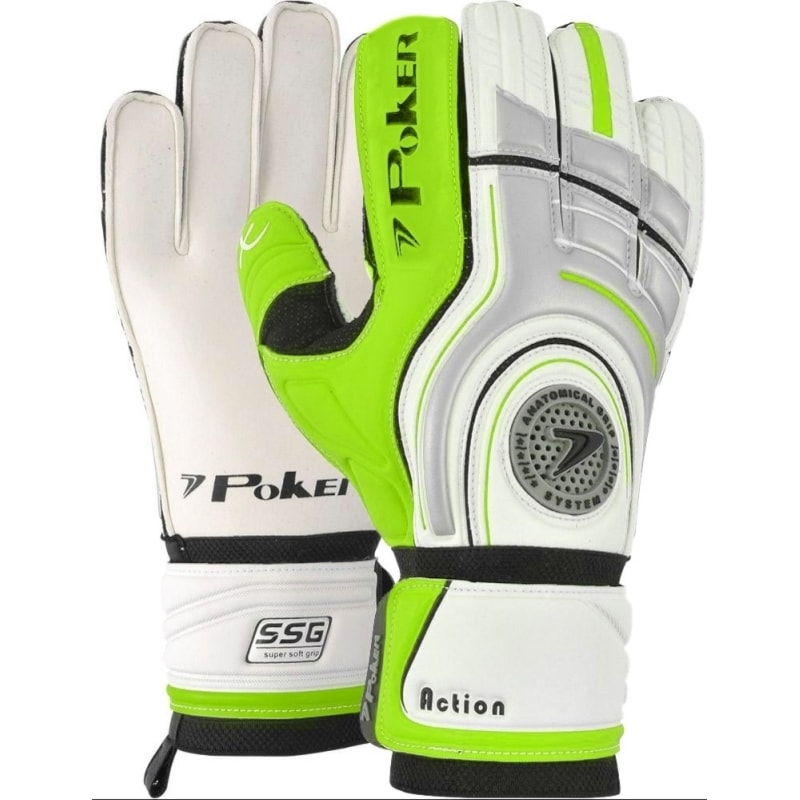 Luva Goleiro Poker Pro Silver Profissional 1667